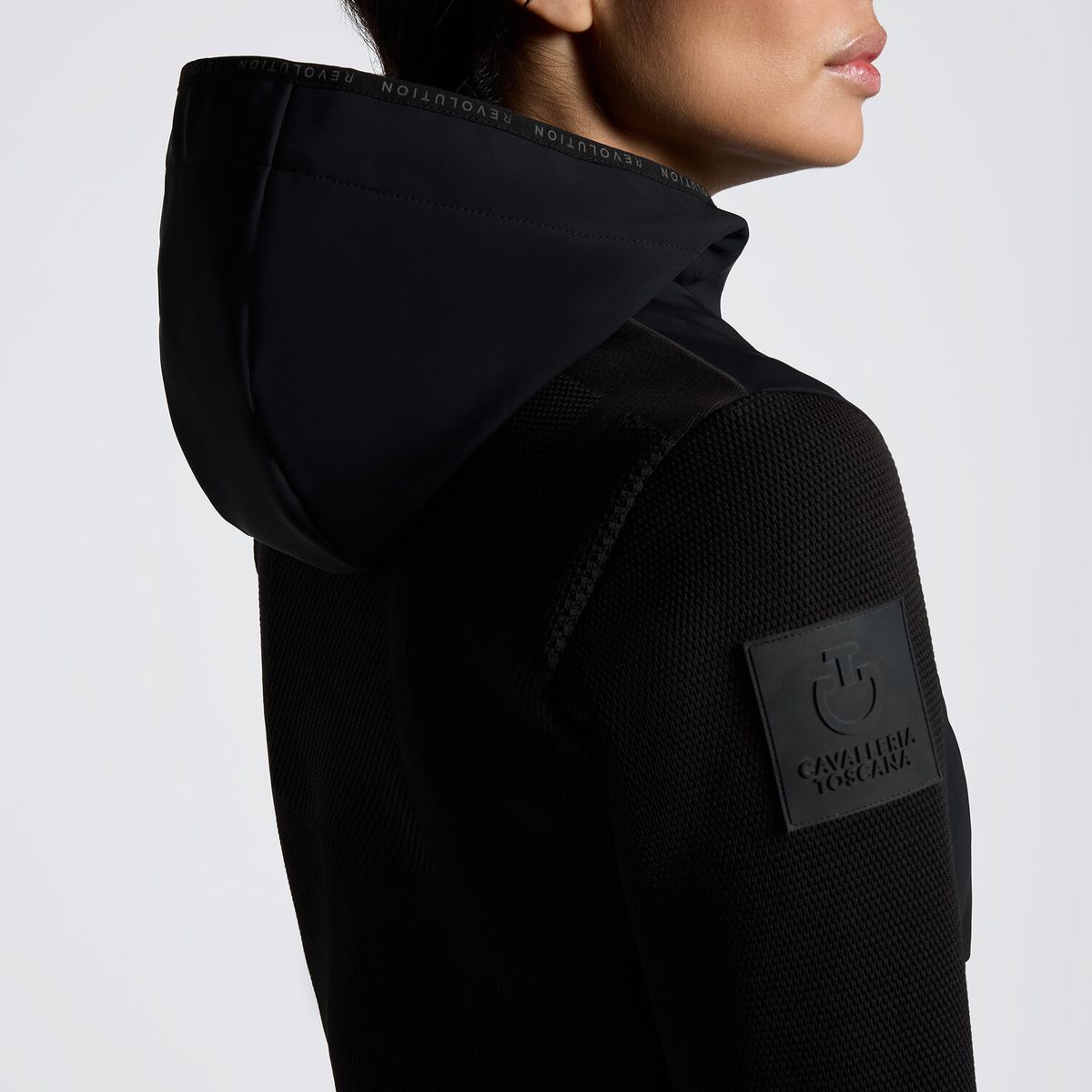 Cavalleria Toscana Women's Softshell Jacket with Tech Knit Sleeves