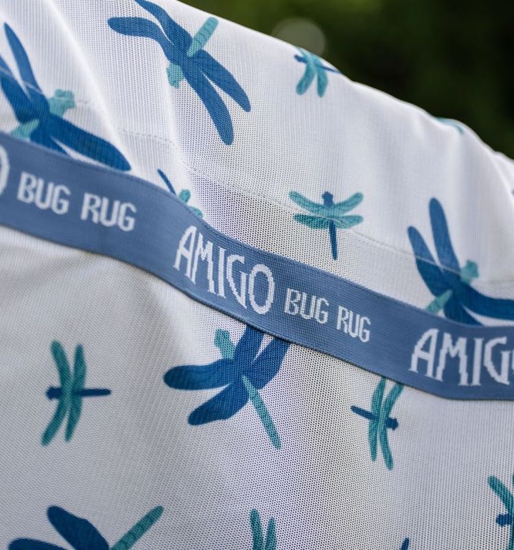 Amigo® Bug Rug Plus Fly Sheet, Dragonfly Print/Silver & Blue & Sage