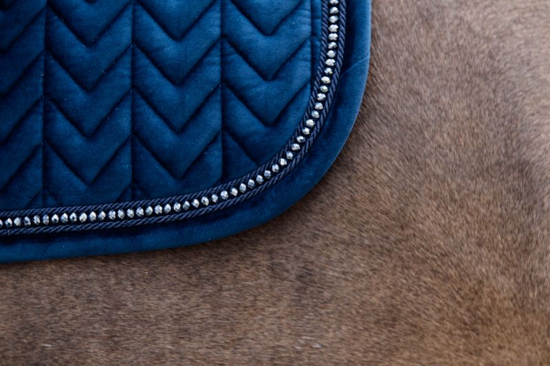 Kentucky Saddle Pad Velvet Pearls SJ -NAVY
