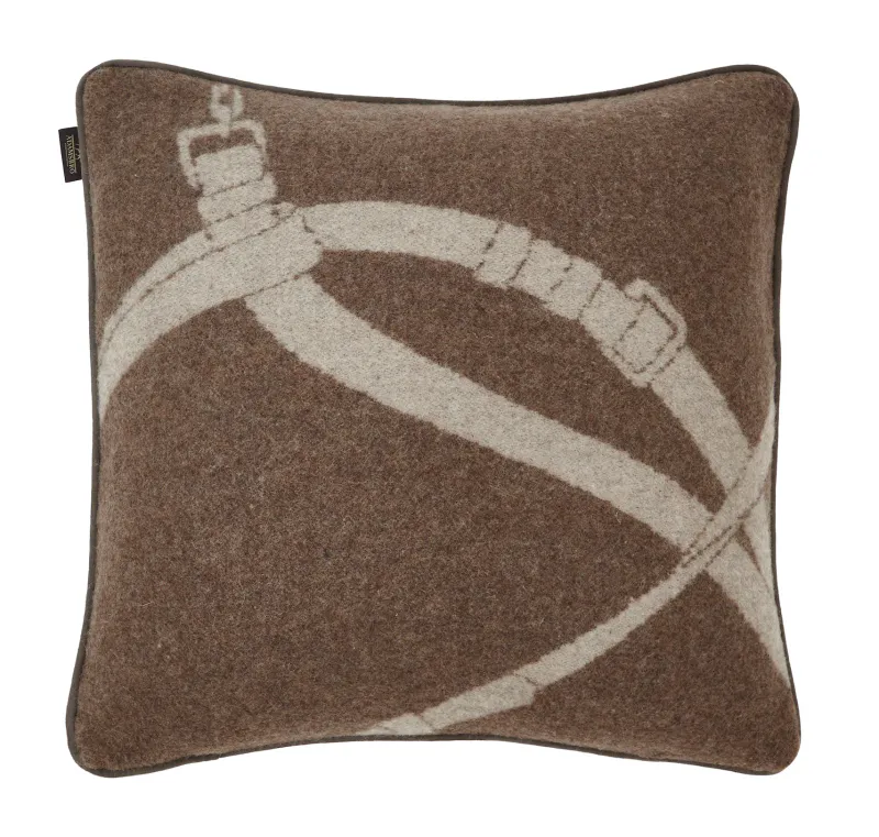 WOOL CASHMERE CUSHION HALTER MUD