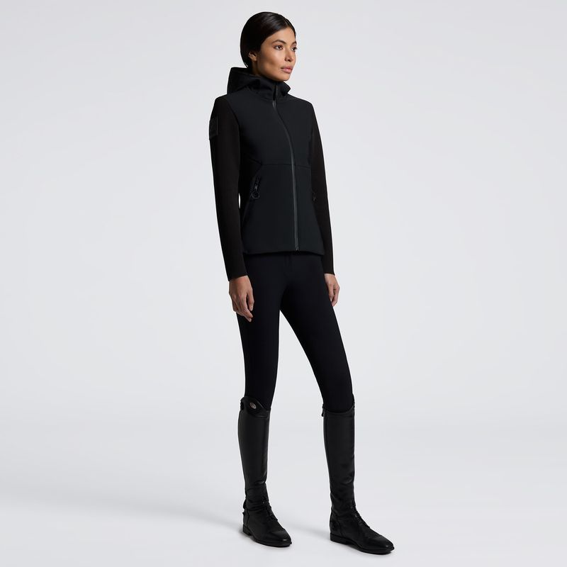 Cavalleria Toscana Women's Softshell Jacket with Tech Knit Sleeves