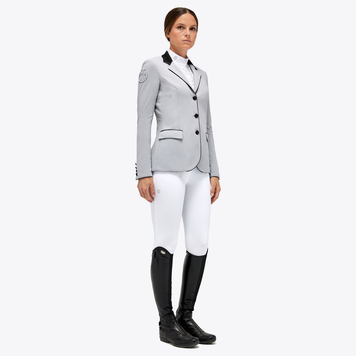 Cavalleria Toscana Women's Competition Jacket with Buttons - grey