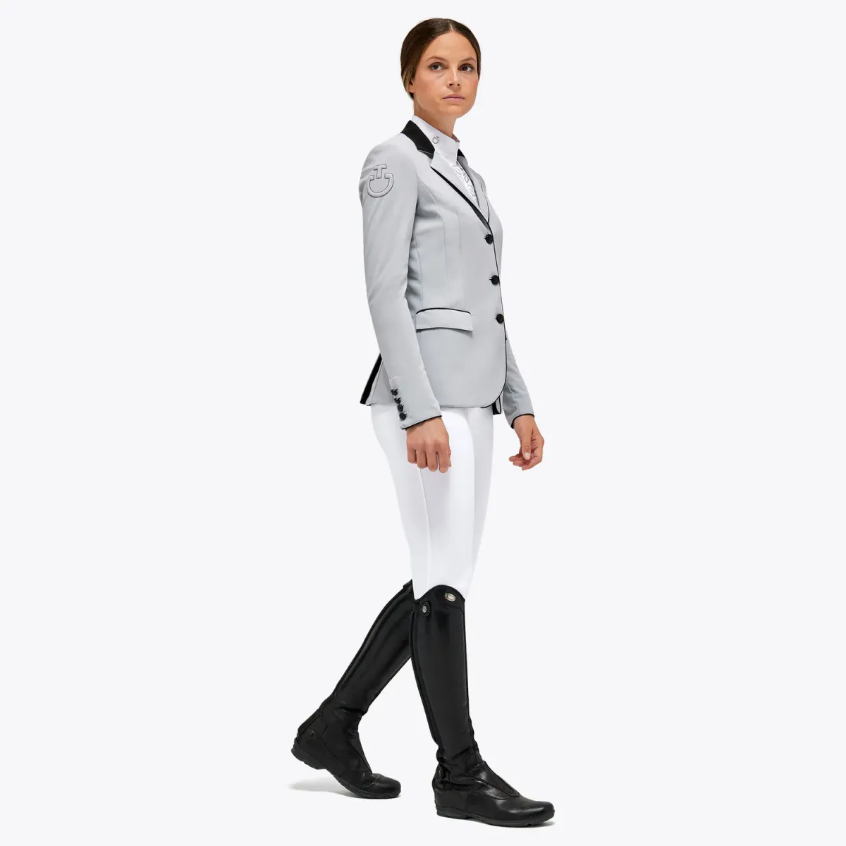 Cavalleria Toscana Women's Competition Jacket with Buttons - grey