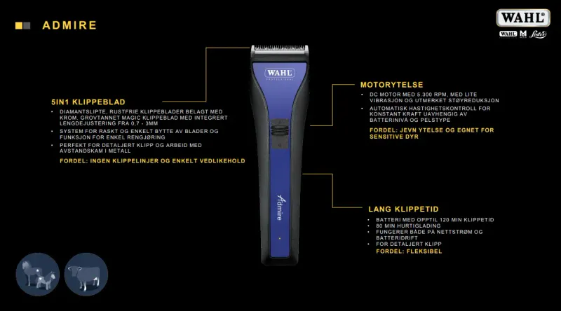 KLIPPEMASKIN WAHL ADMIRE WAHL
