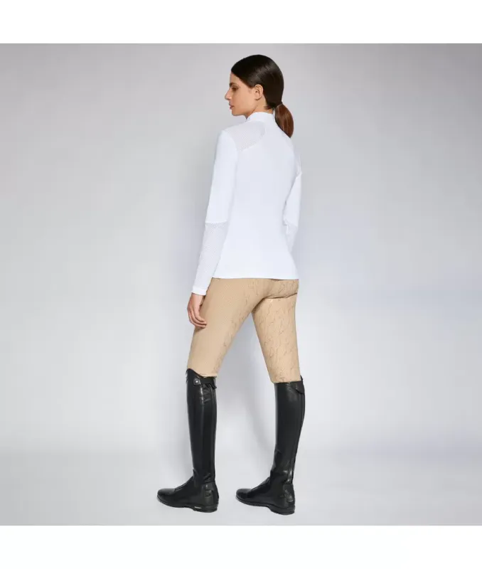 Cavalleria Toscana Women's L/S Jersey With Perforated Insert Tra