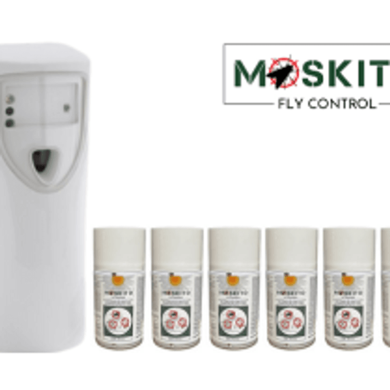 Moskito Fly Control dispenser med 6 stk. refiler