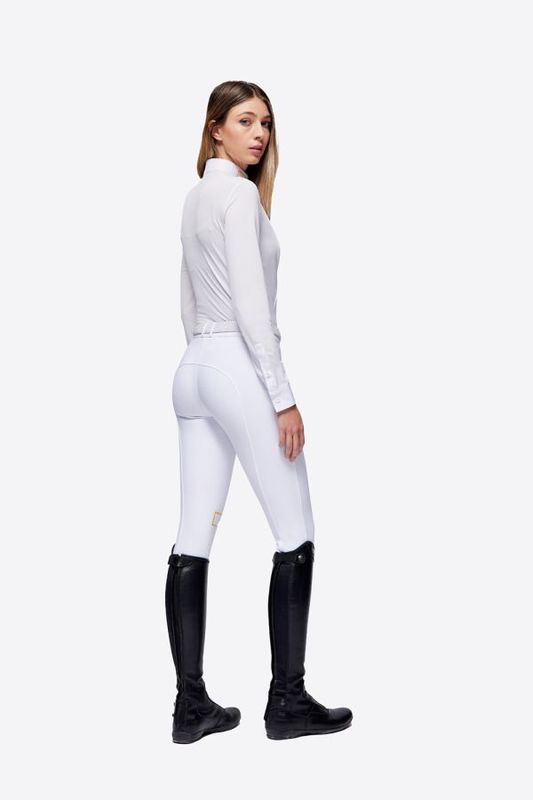 RG Jersey Zip Stevne polo langermet, hvit