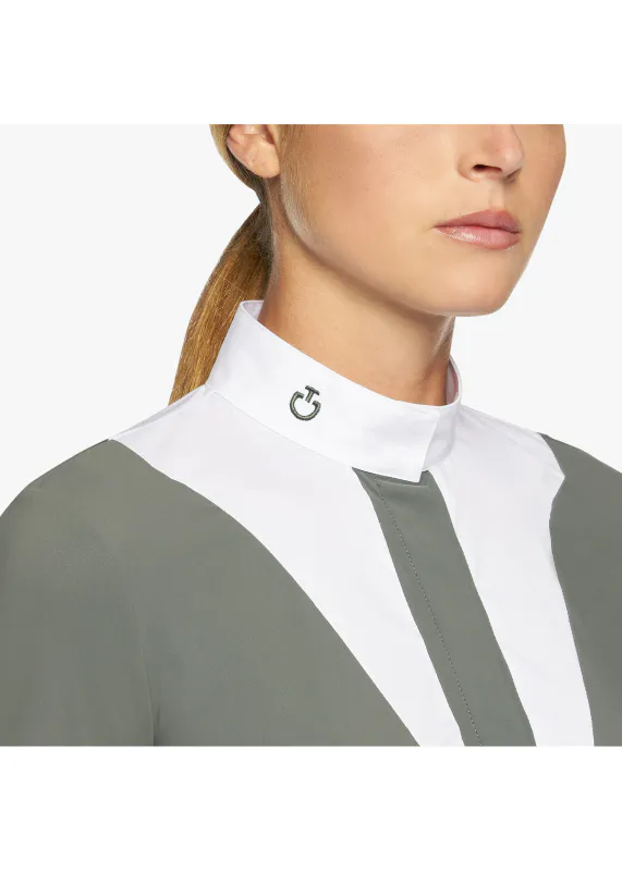Women's Jersey S/S Competition Shirt w/Poplin Bib